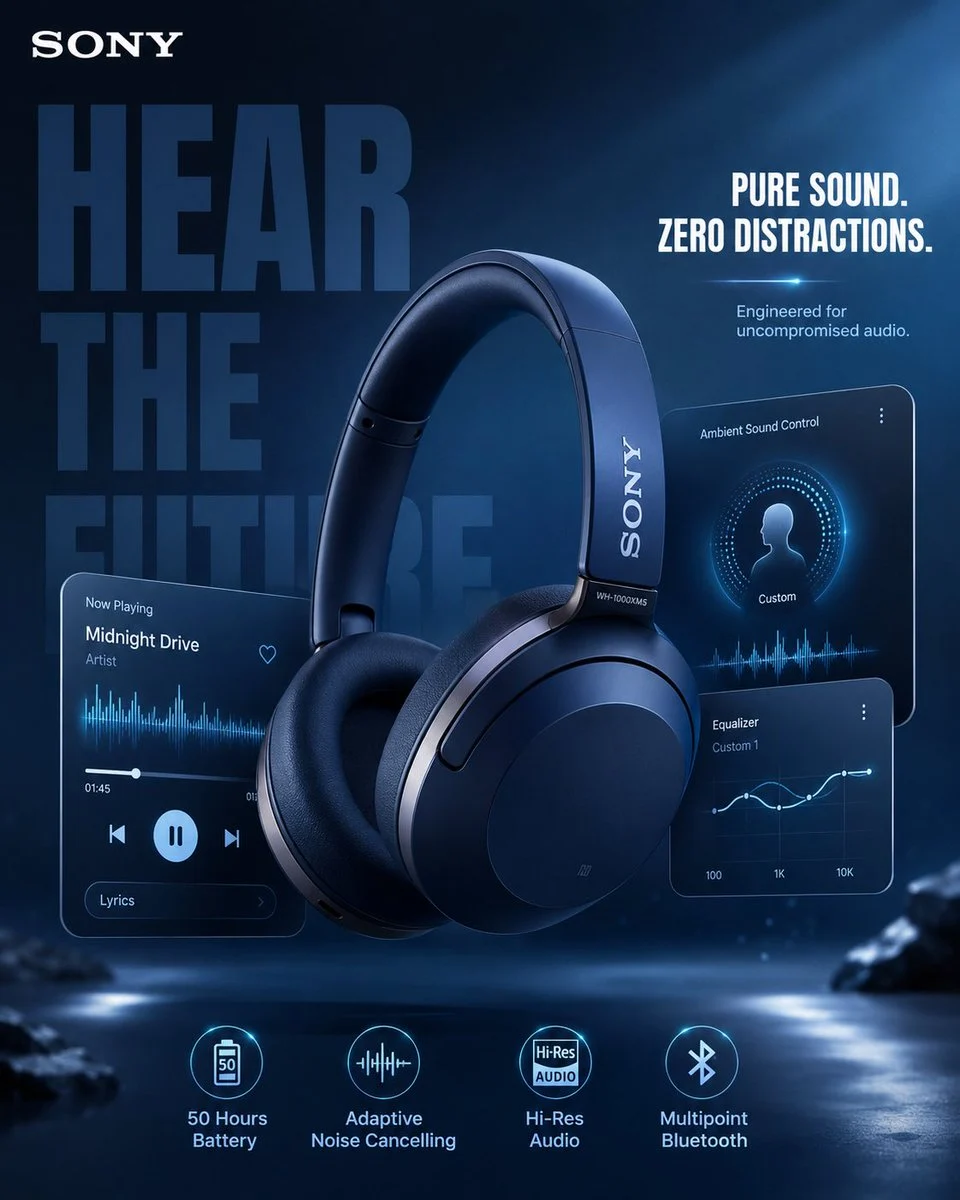 Premium Headphone Commercial Ad