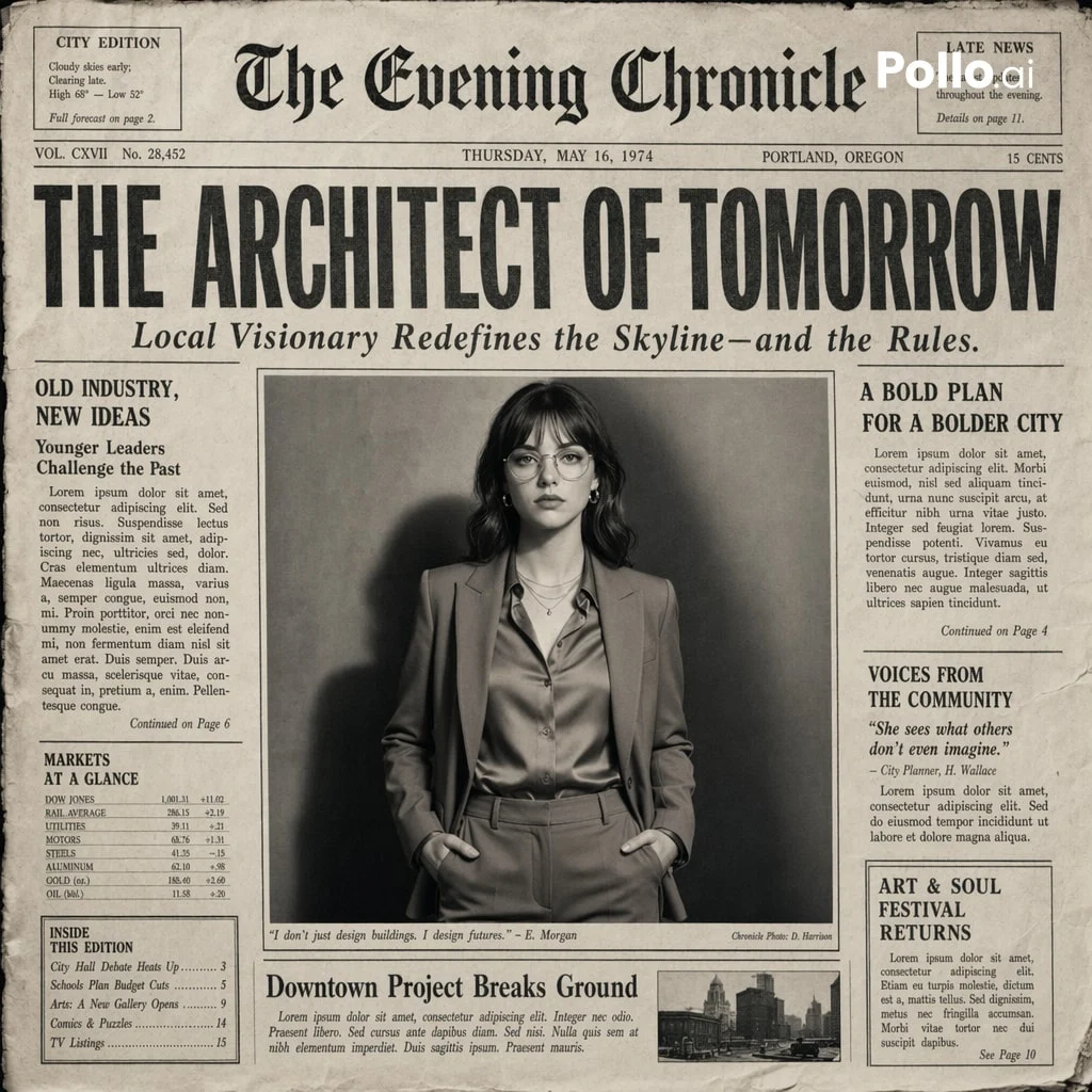 Realistic Vintage Newspaper Front Page Design