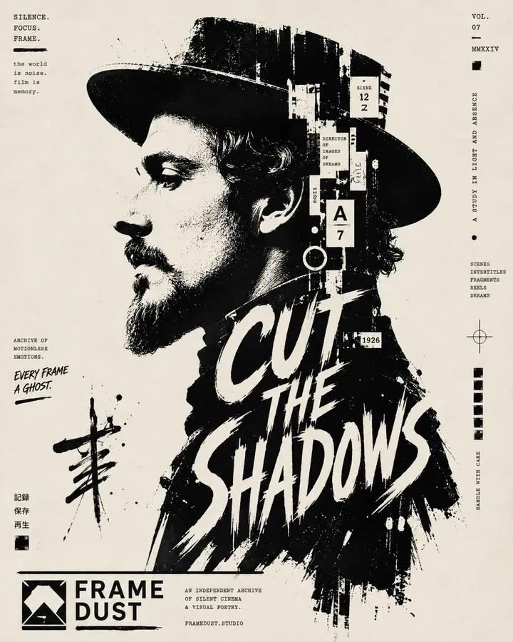 Black White Typographic Portrait Poster