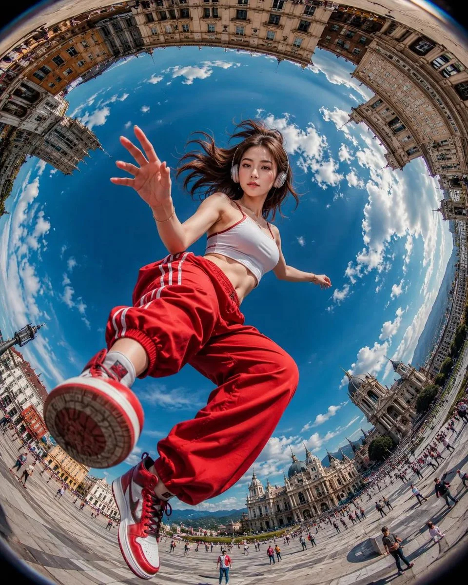 Fisheye Sneaker Step Over