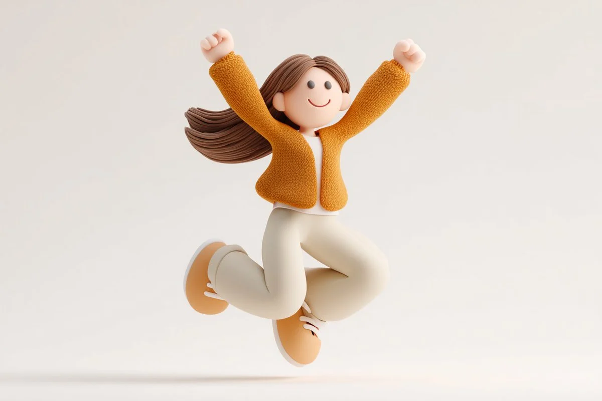 Cute Clay Style 3D Render