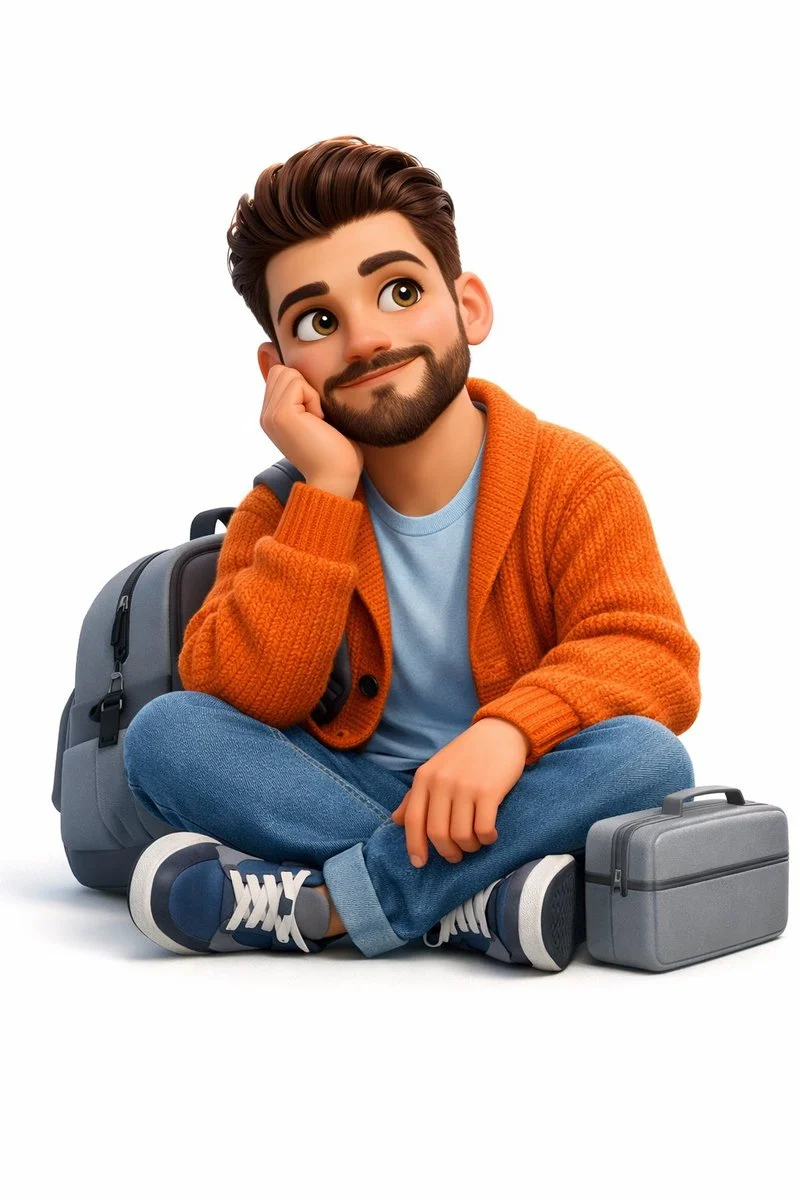 Pixar-Style Youthful Contemplation Animation