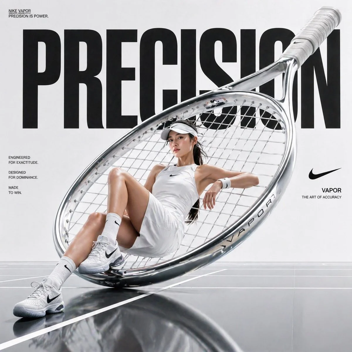 Avant-Garde Tennis Fashion Ad