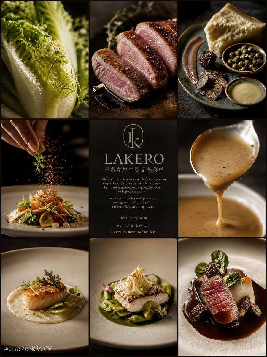 LAKERO Paris Tasting Menu Poster