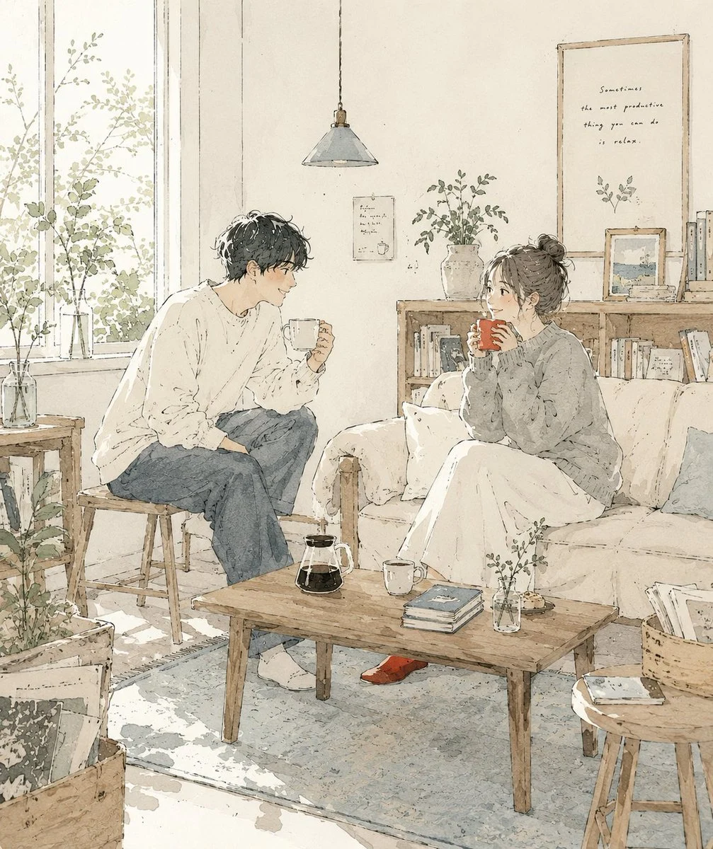 Cozy Japanese Lifestyle Illustration