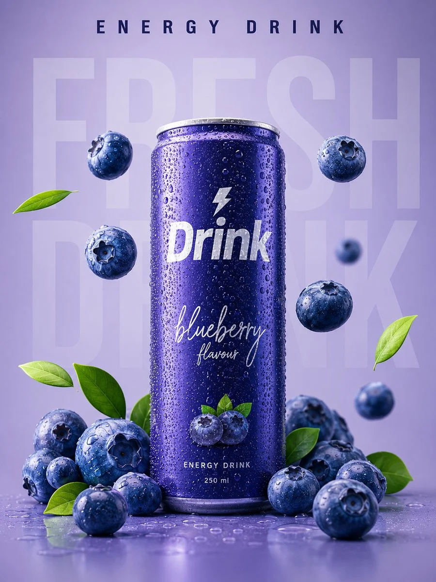 Blueberry Energy Drink Commercial