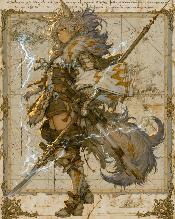 Silver Fox Spirit Warrior Concept Art