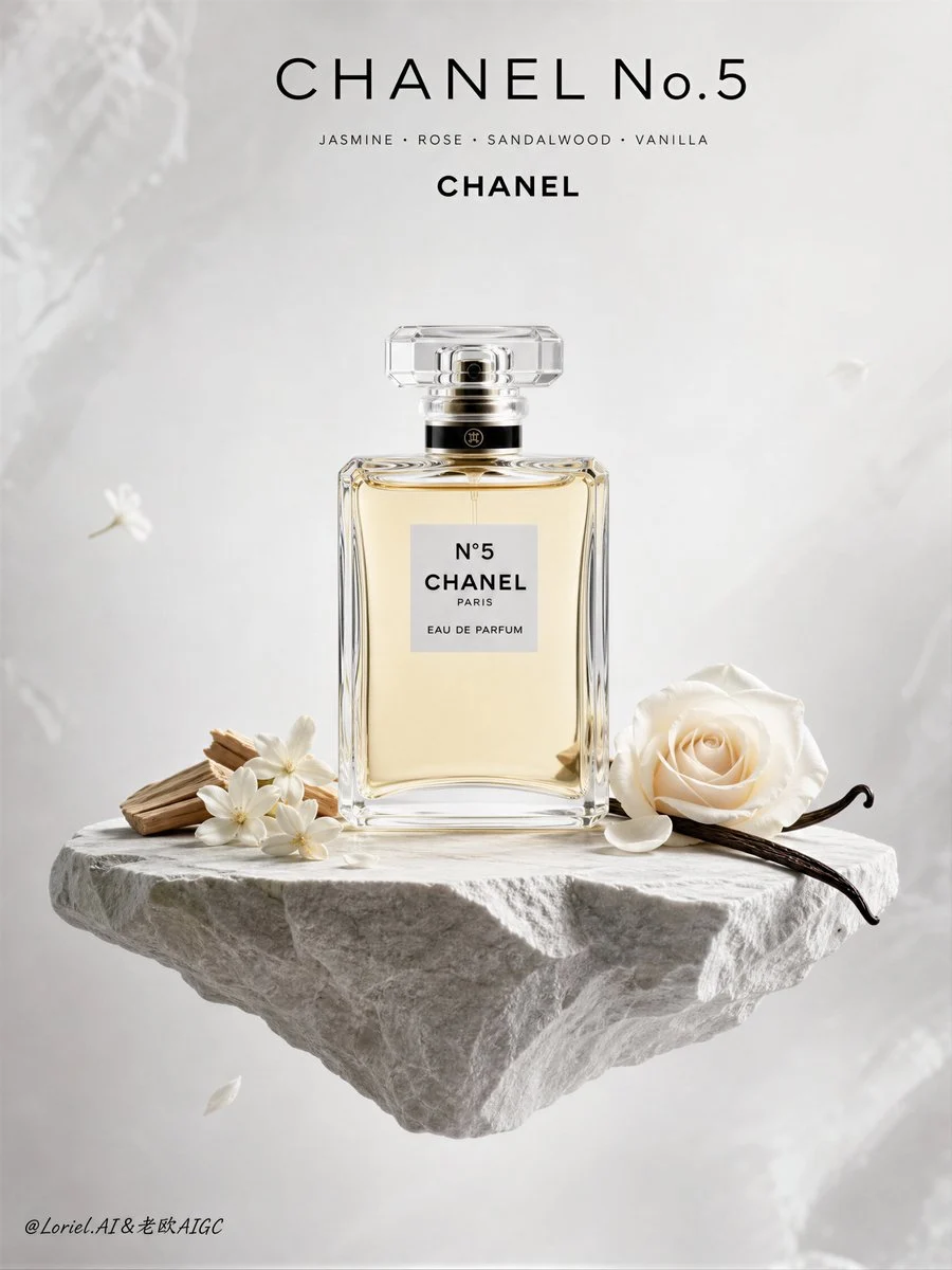 Chanel No5 Luxury Fragrance Poster
