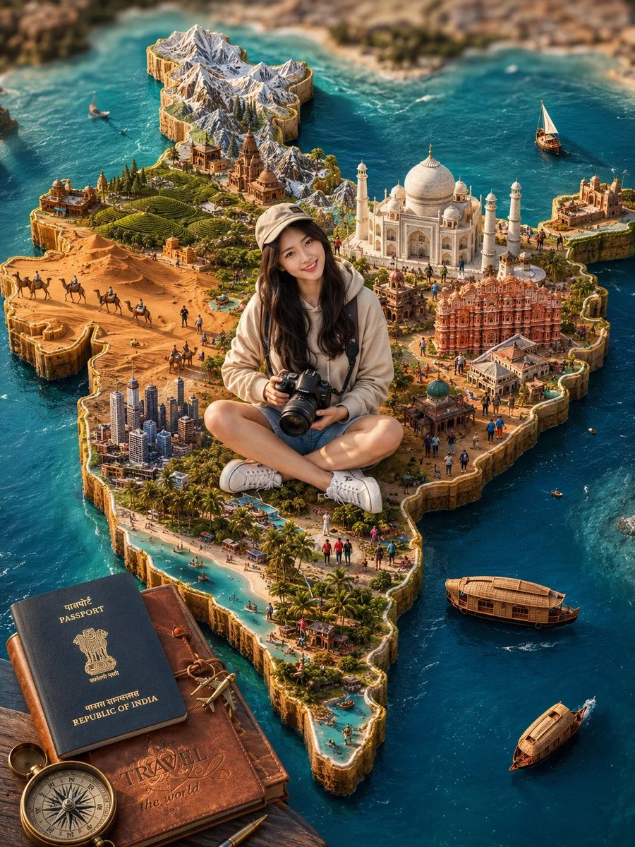 India 3D Miniature Travel Wonderland
