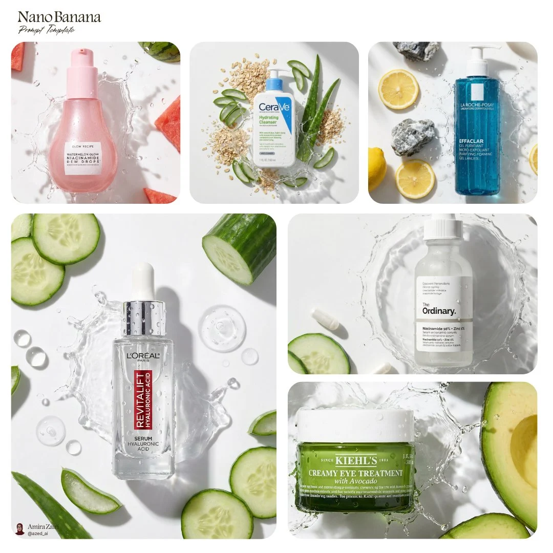 Skincare Product Flat Lay Ad