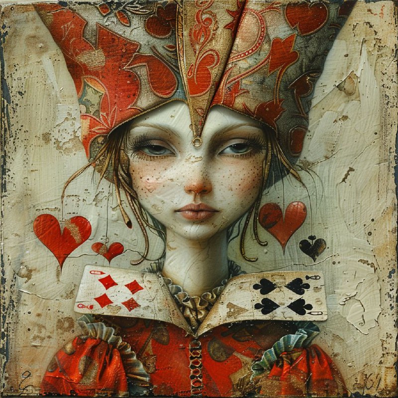 King of Clubs Renaissance Card Surrealist Painting