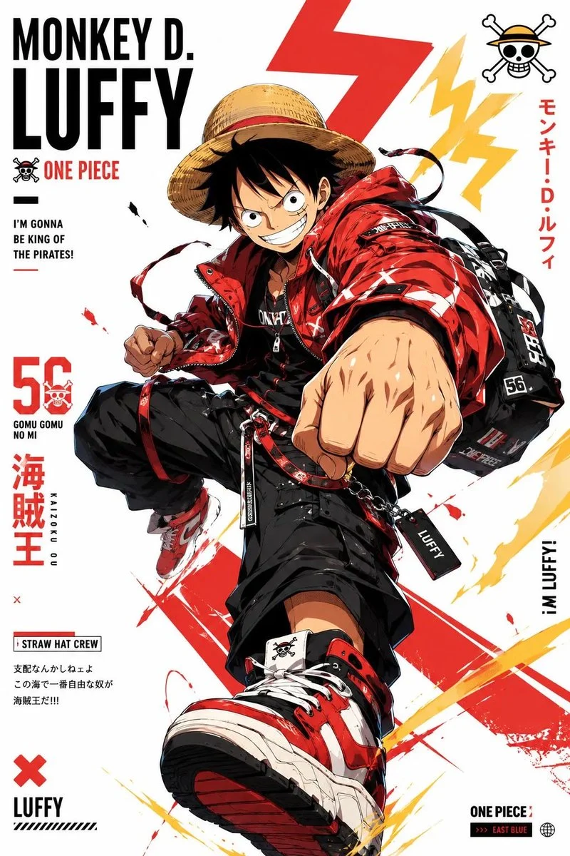 Stylized Anime Streetwear Poster Art