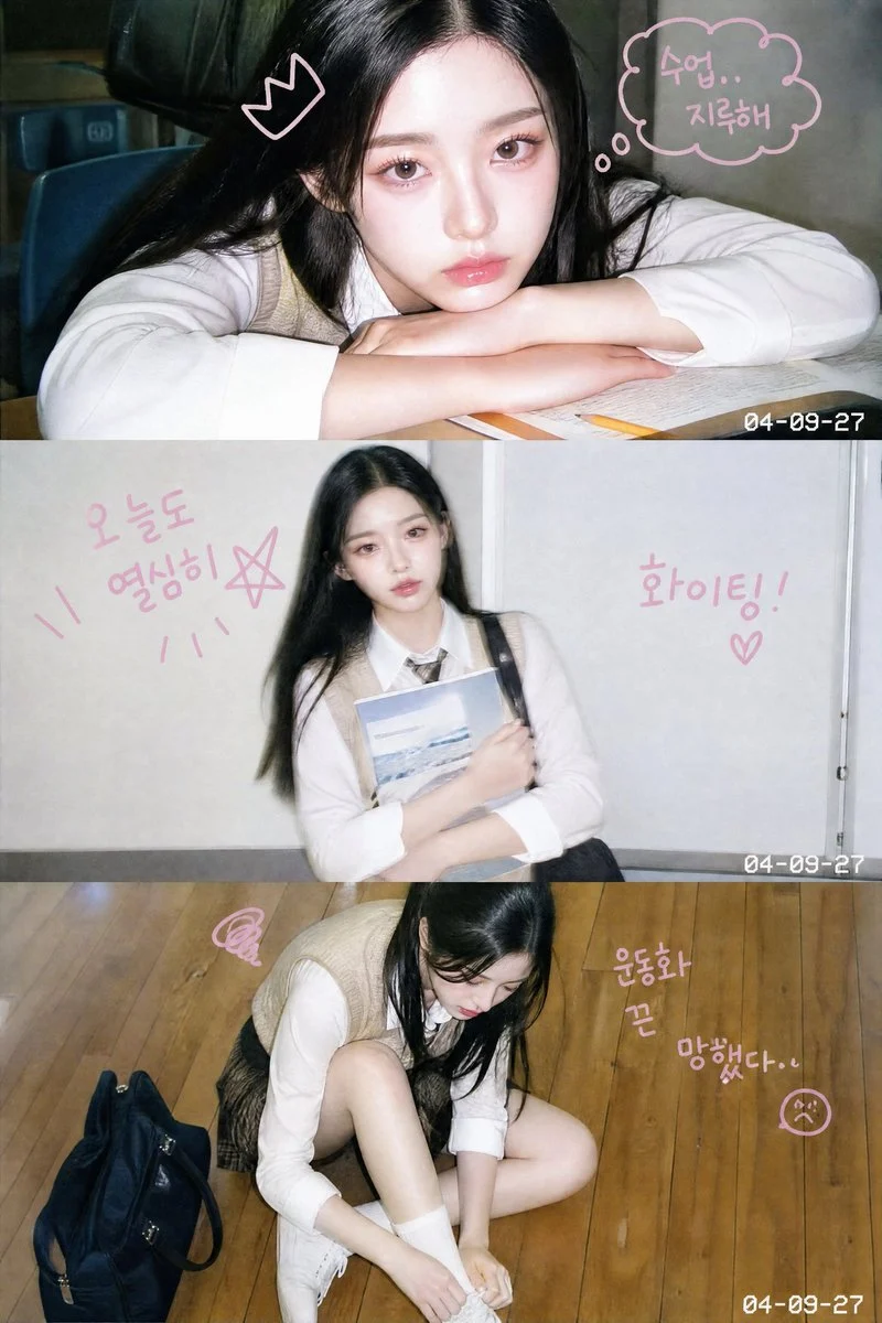 Korean Retro College Photo Strip