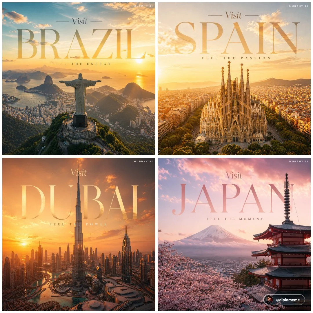 Cinematic Luxury Travel Posters
