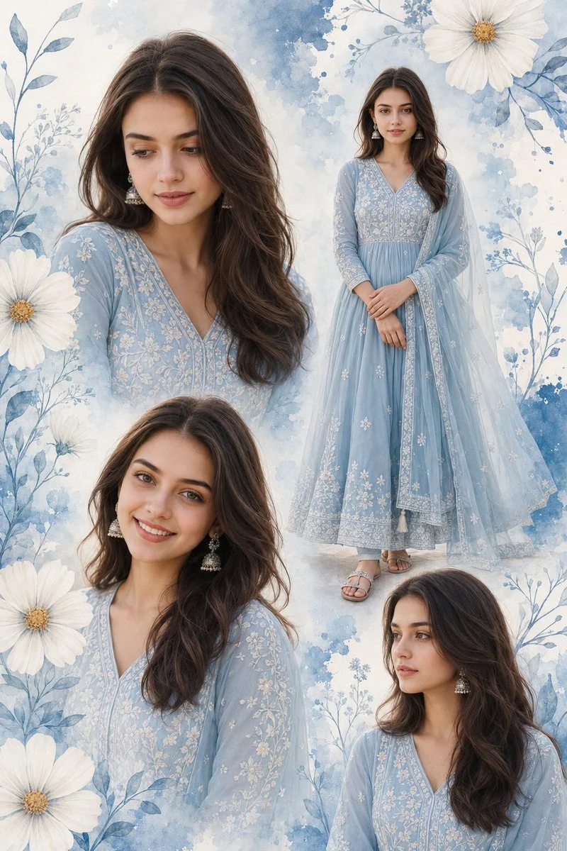 Dreamy Indian Beauty Collage Poster