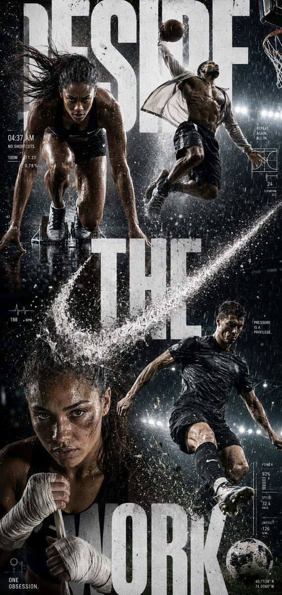 DESIRE THE WORK. Global Sportswear Campaign.