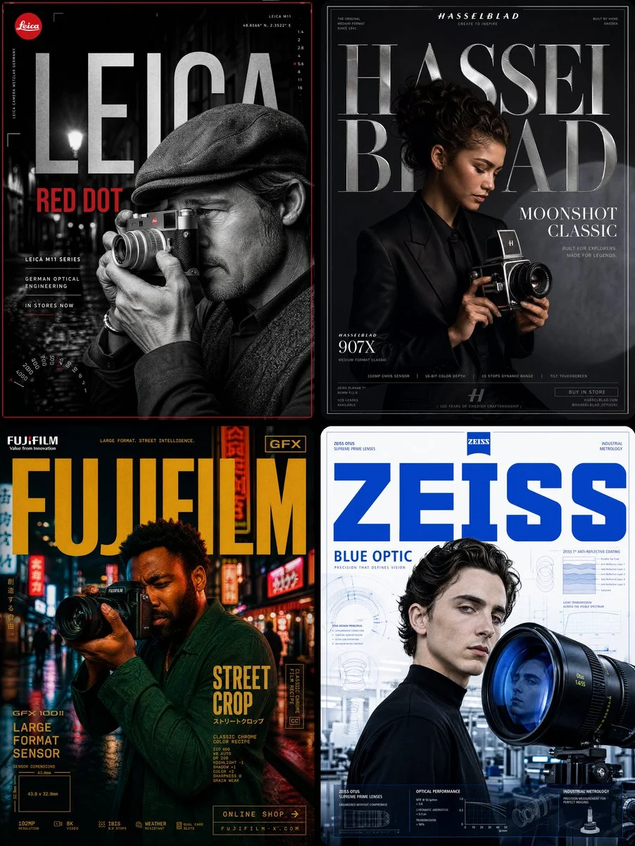 Brad Pitt Leica Red Dot Campaign