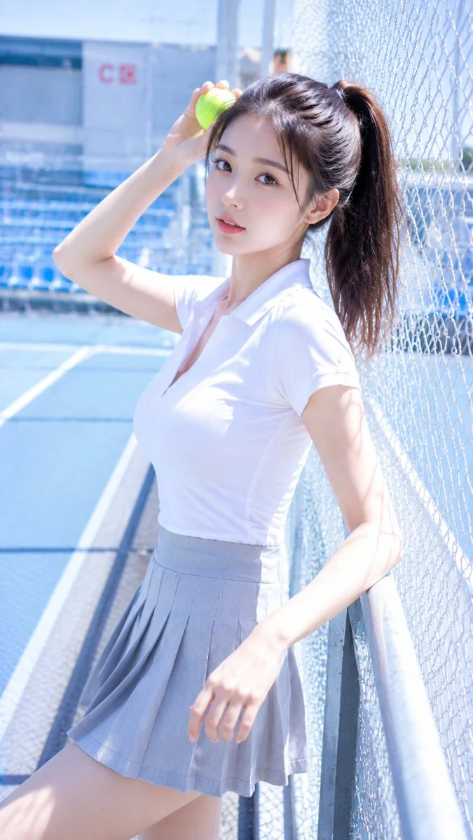 Cool CCD Tennis Court Girl Portrait
