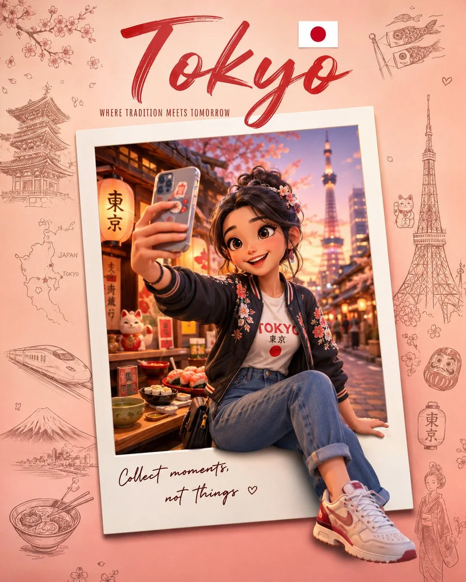 Cute 3D Travel Poster Design Guide