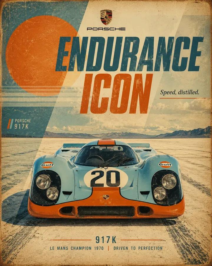 Retro Motorsport Poster Design