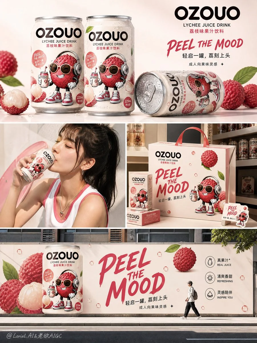 OZOUO Lychee Brand Visual System