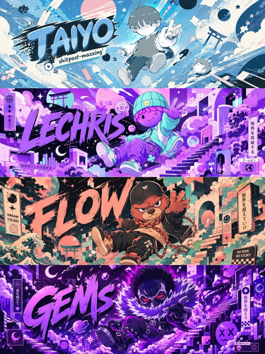 Japanese Pop Art Twitter Banner