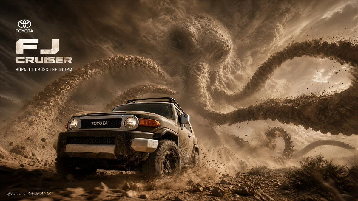 Storm Octopus Hunts FJ Cruiser