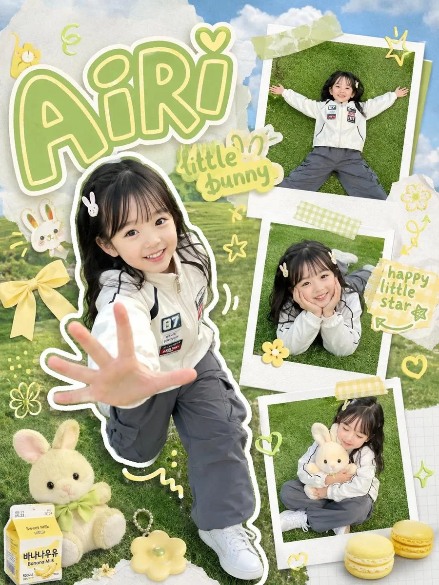 Kawaii Scrapbook Kids Photography Poster