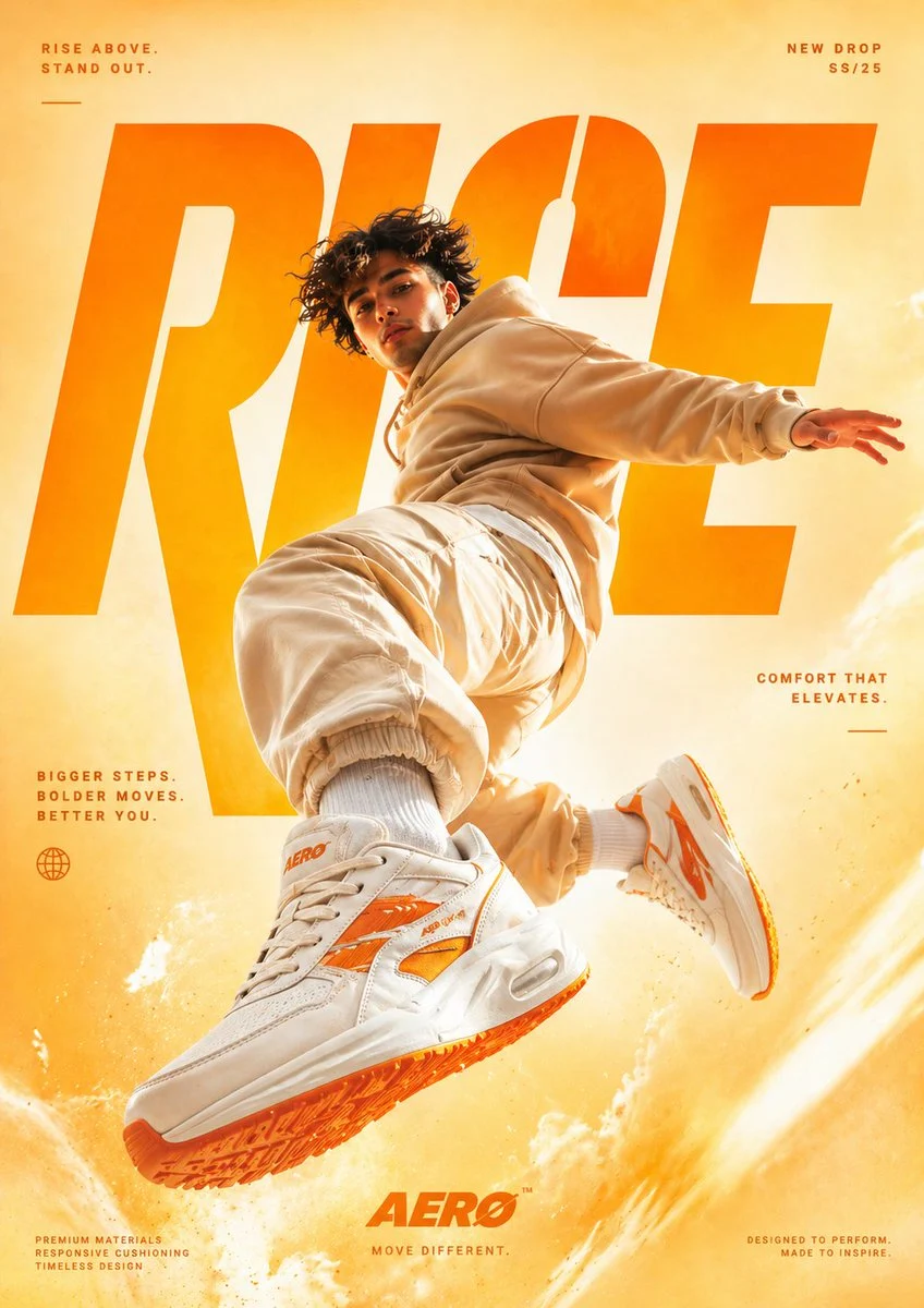 Cinematic Sneaker Ad Poster