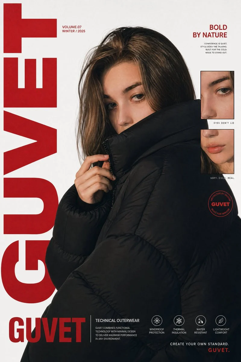 Black Puffer Fashion Editorial