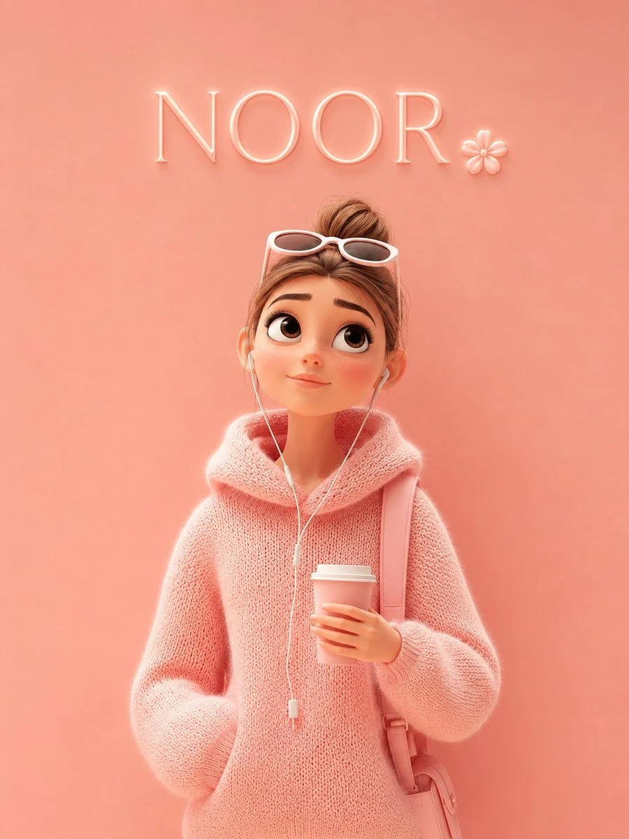 Cozy Pink 3D Girl Aesthetic