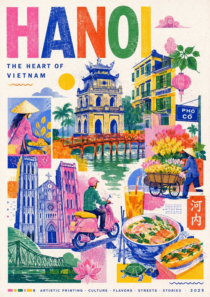 Risograph Travel Poster Design