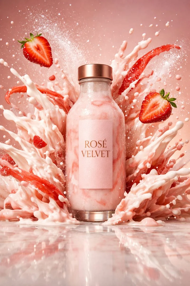 Rosé Velvet Strawberry Shake Splash