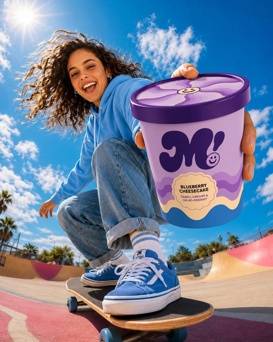 Skateboard Girl Ice Cream Commercial Shoot