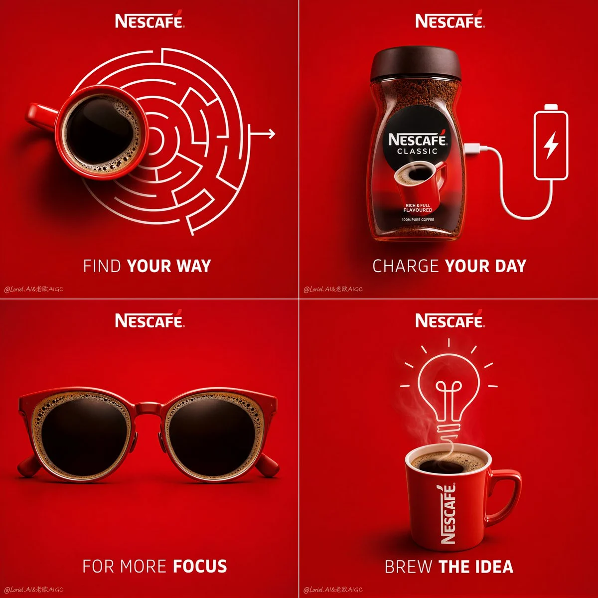Nescafé 4-Panel Coffee Campaign