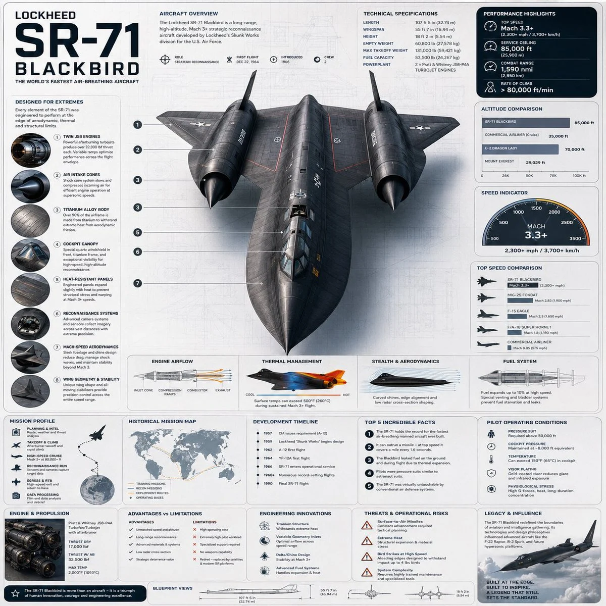 SR71 Blackbird Aviation Reference Guide