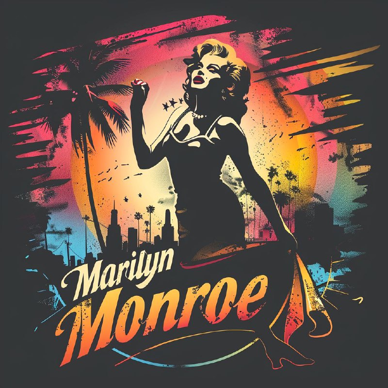 Marilyn Monroe Silhouette Vector Book Cover Design
