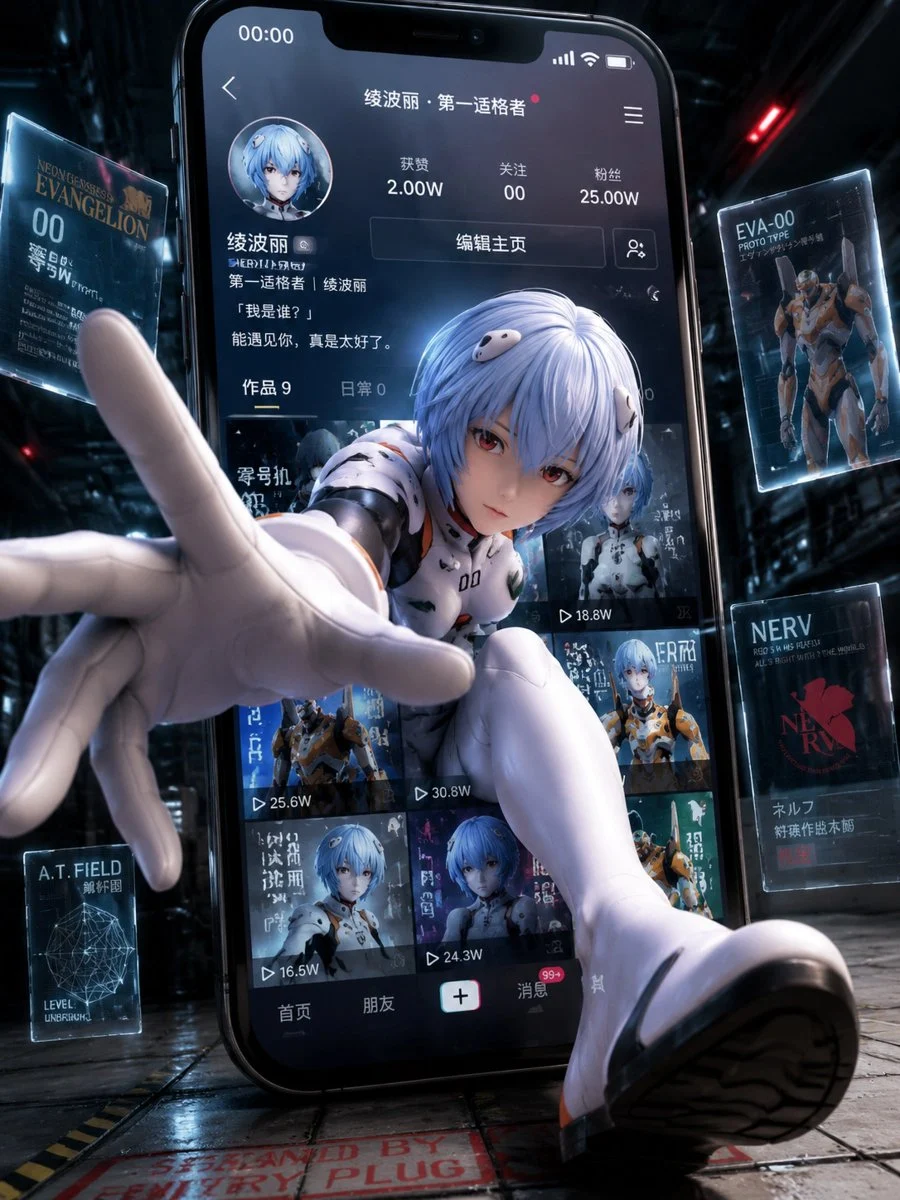Asuka Breaks Through Screen
