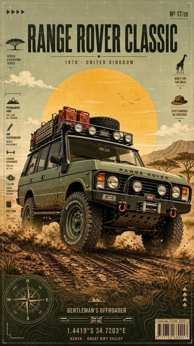 Vintage Overland Expedition Poster Art