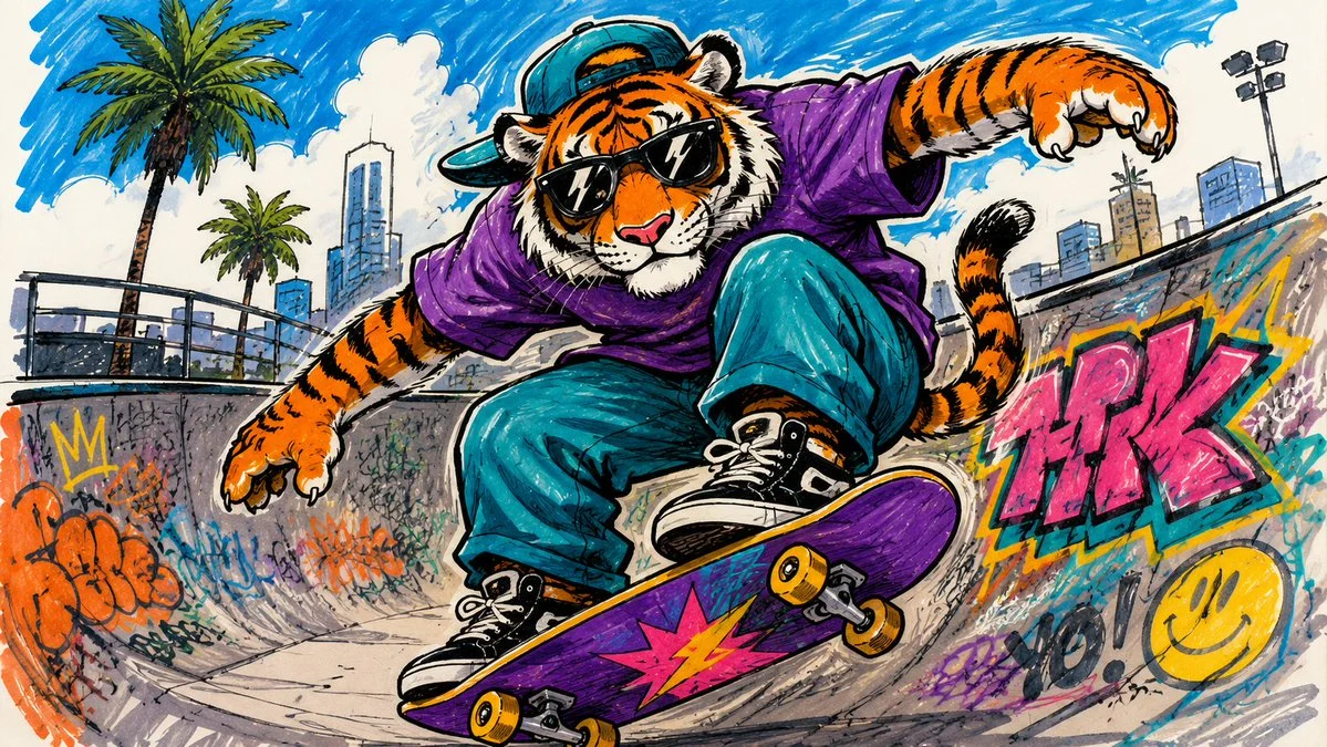 Hand Drawn Marker Illustration Art