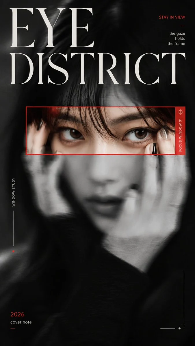 Focus-Window Portrait Cover Design