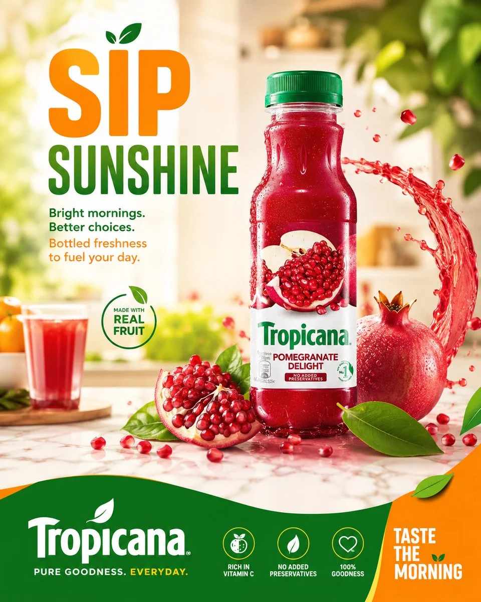 Tropicana Premium Juice Ad Design