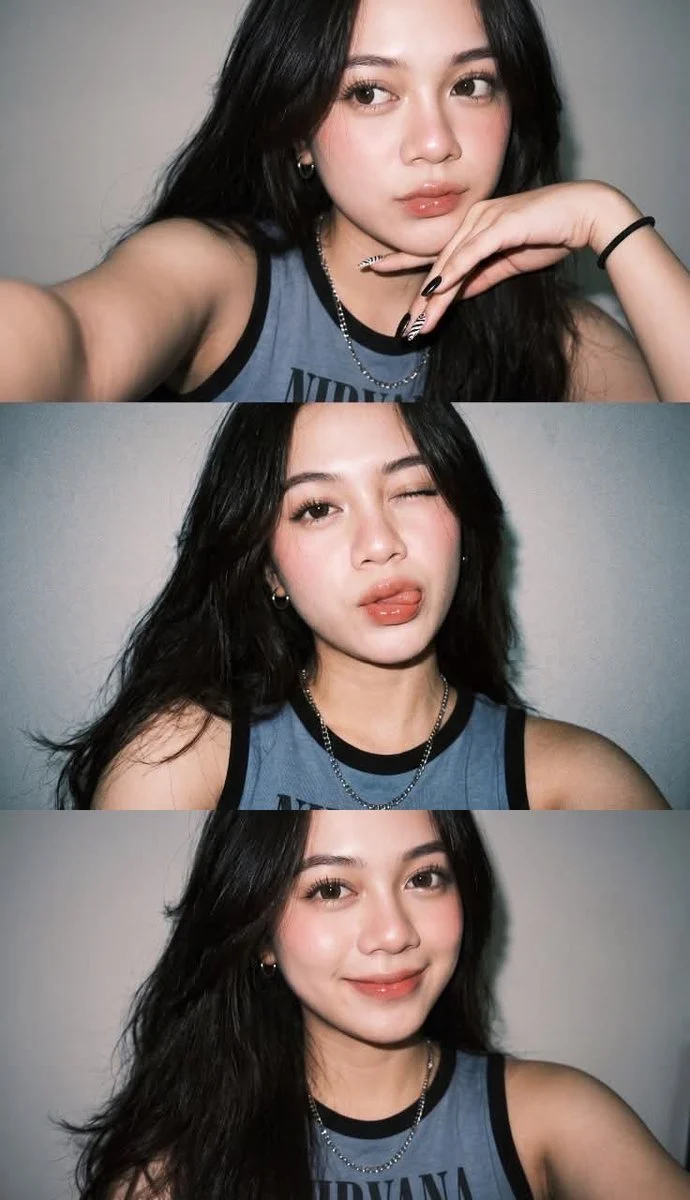 Gen Z Flash Selfie Collage