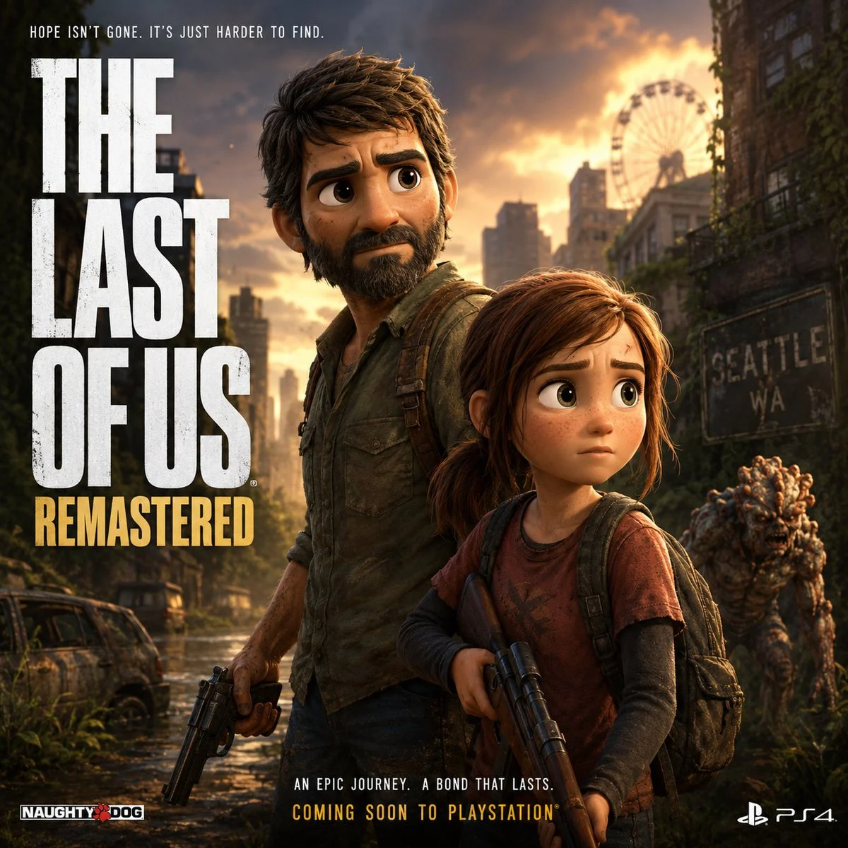 Pixar-Style Game Movie Poster