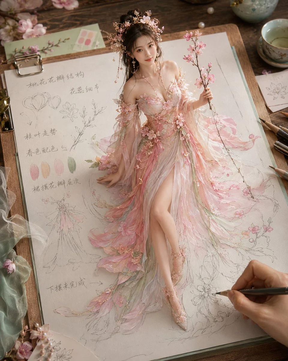 Paper Flower Goddess Comes Alive
