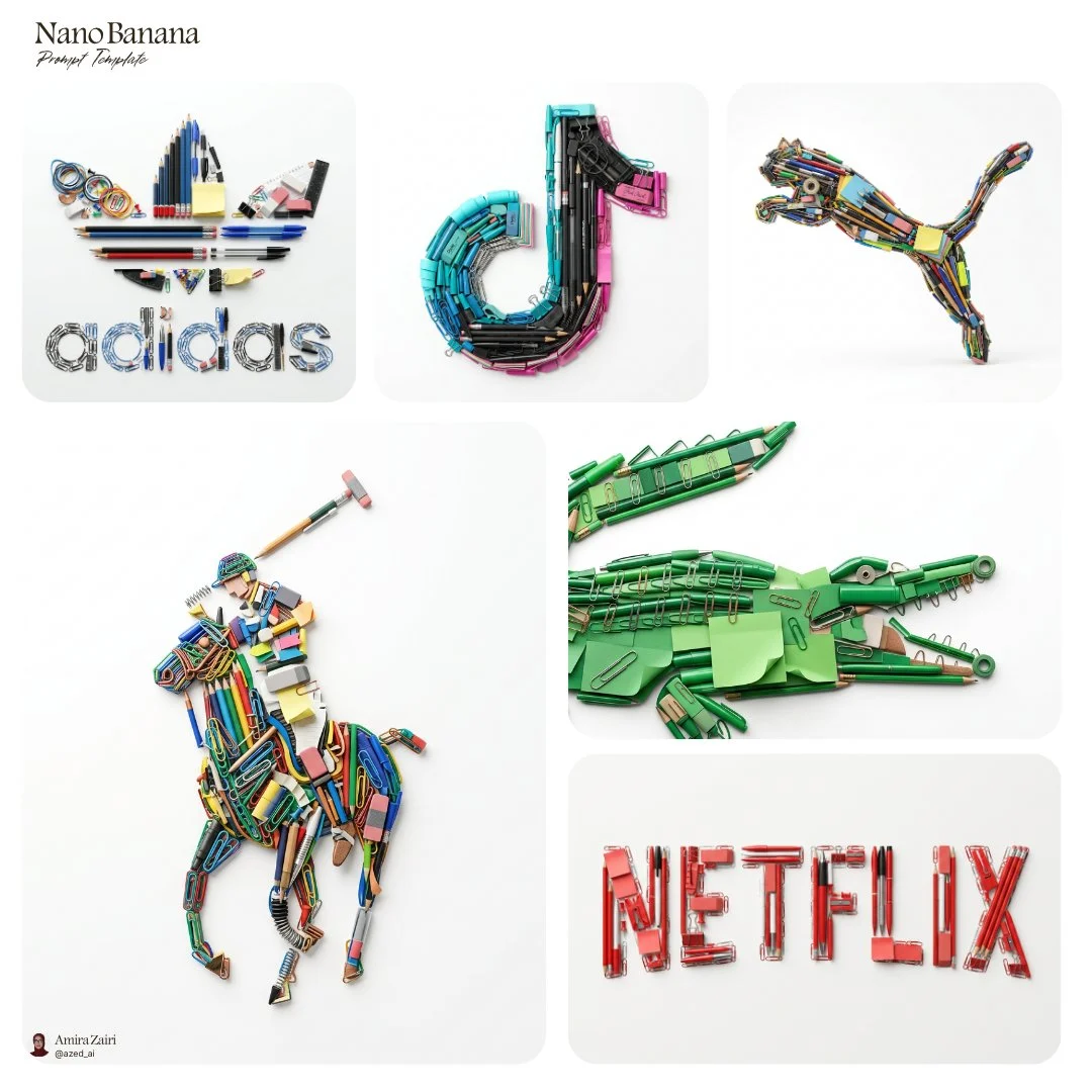 Stationery 3D Logo Render