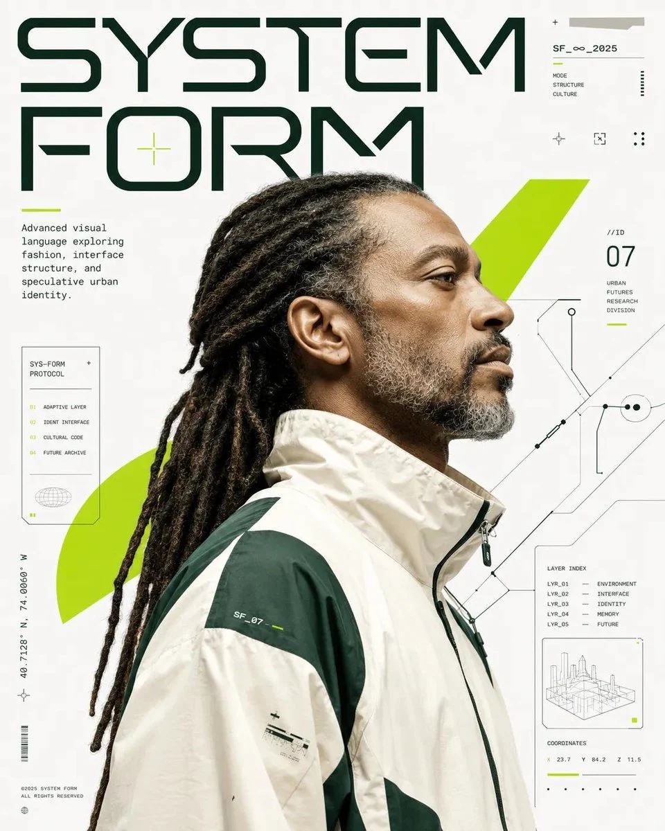Futuristic Editorial Poster Design