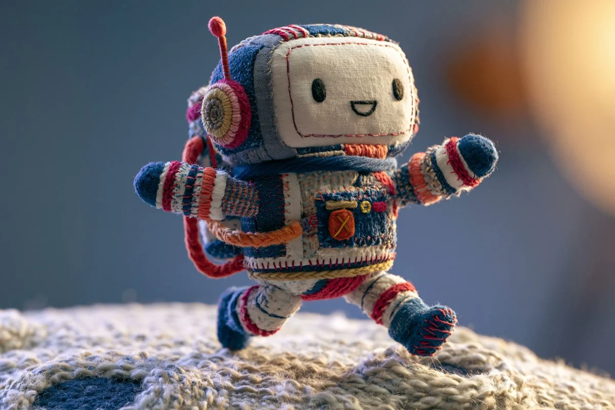 Whimsical Fabric Stop-Motion Sculpture