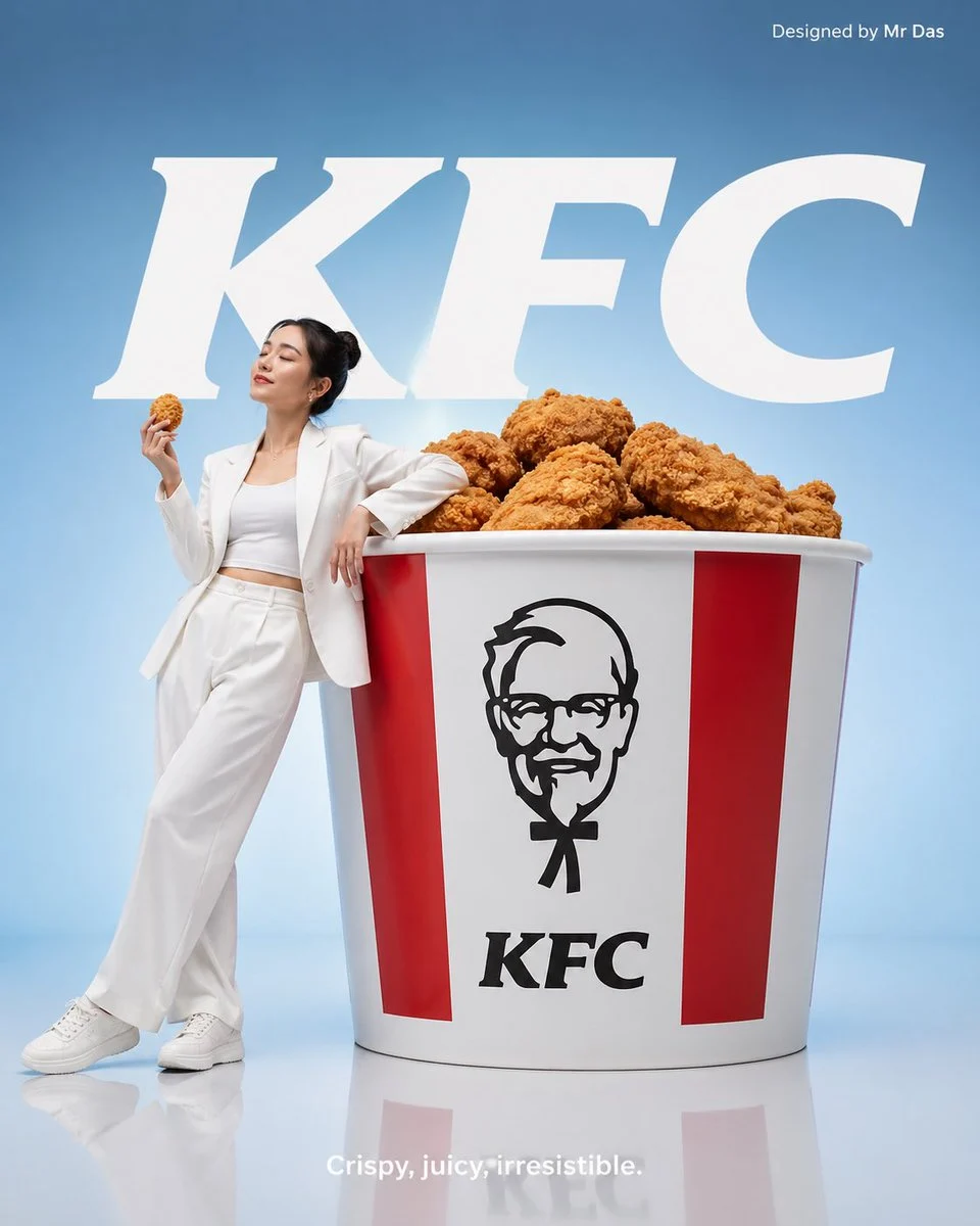 Minimalist KFC Bucket Ad