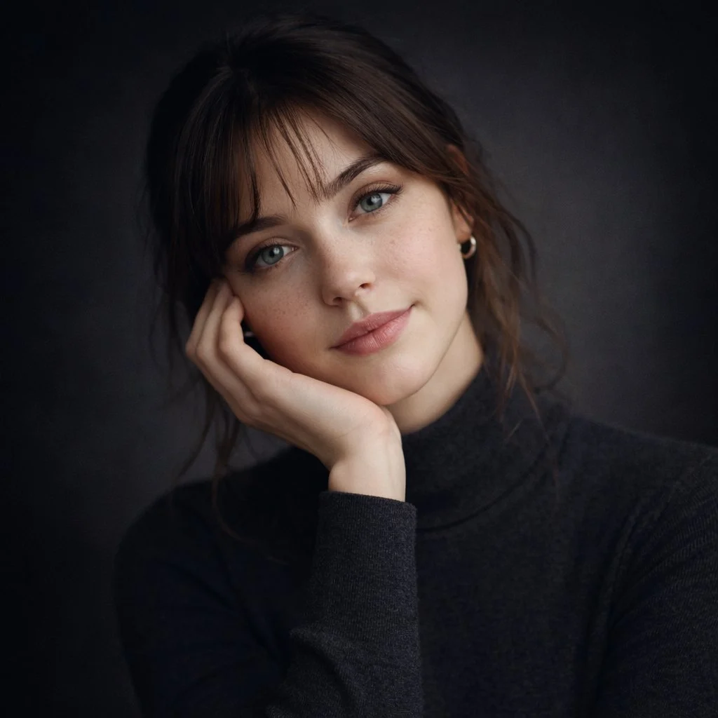 Hyper-Realistic Young Woman Portrait